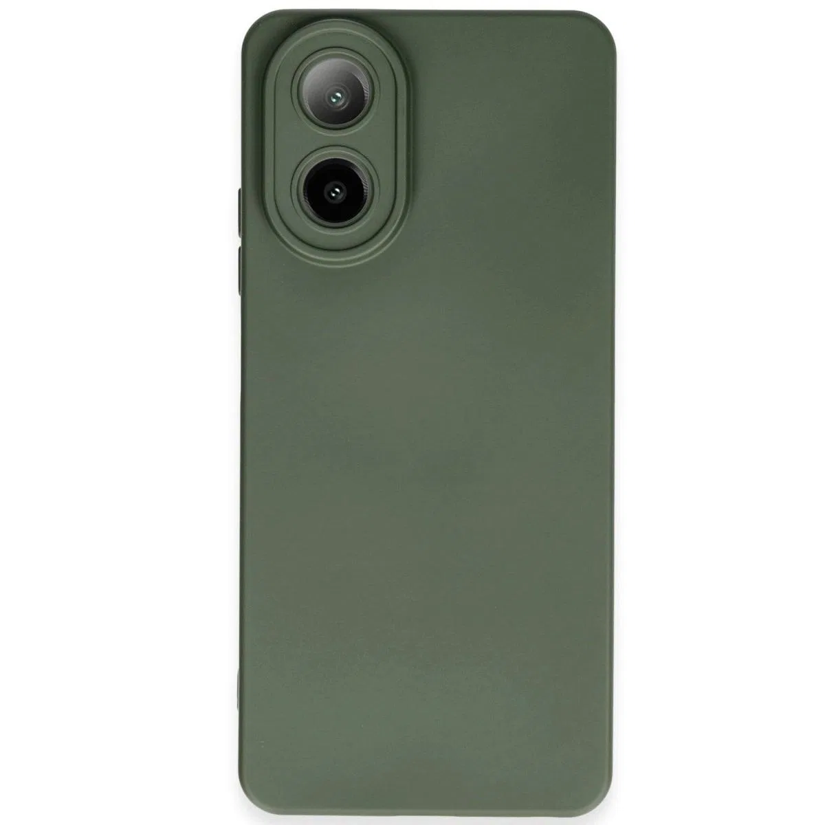 Oppo A38 Kılıf Nano İçi Kadife Silikon - Koyu Yeşil