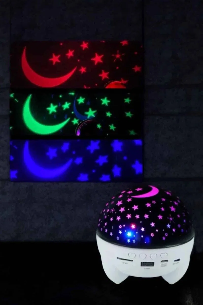 Yıldız Yansıtmalı Projeksiyon Gece Lambası Şarjlı Taşınabilir görsel 4