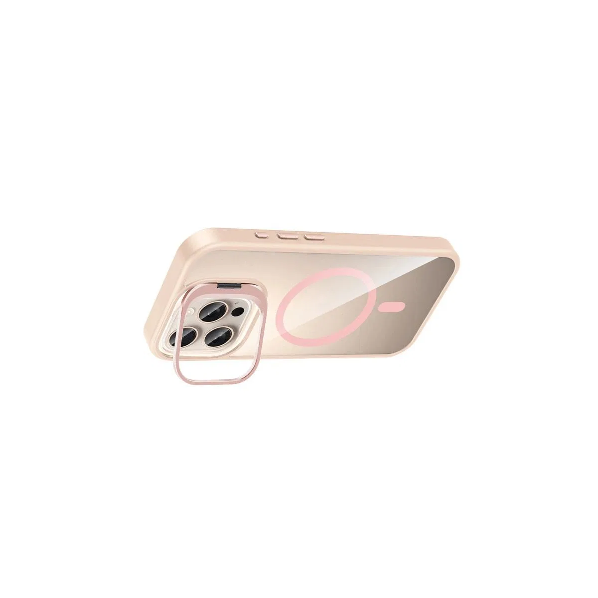 Joko Apple İphone 16 Pro Remim Lensli Magsafe Standlı Kapak - Pembe görsel 4