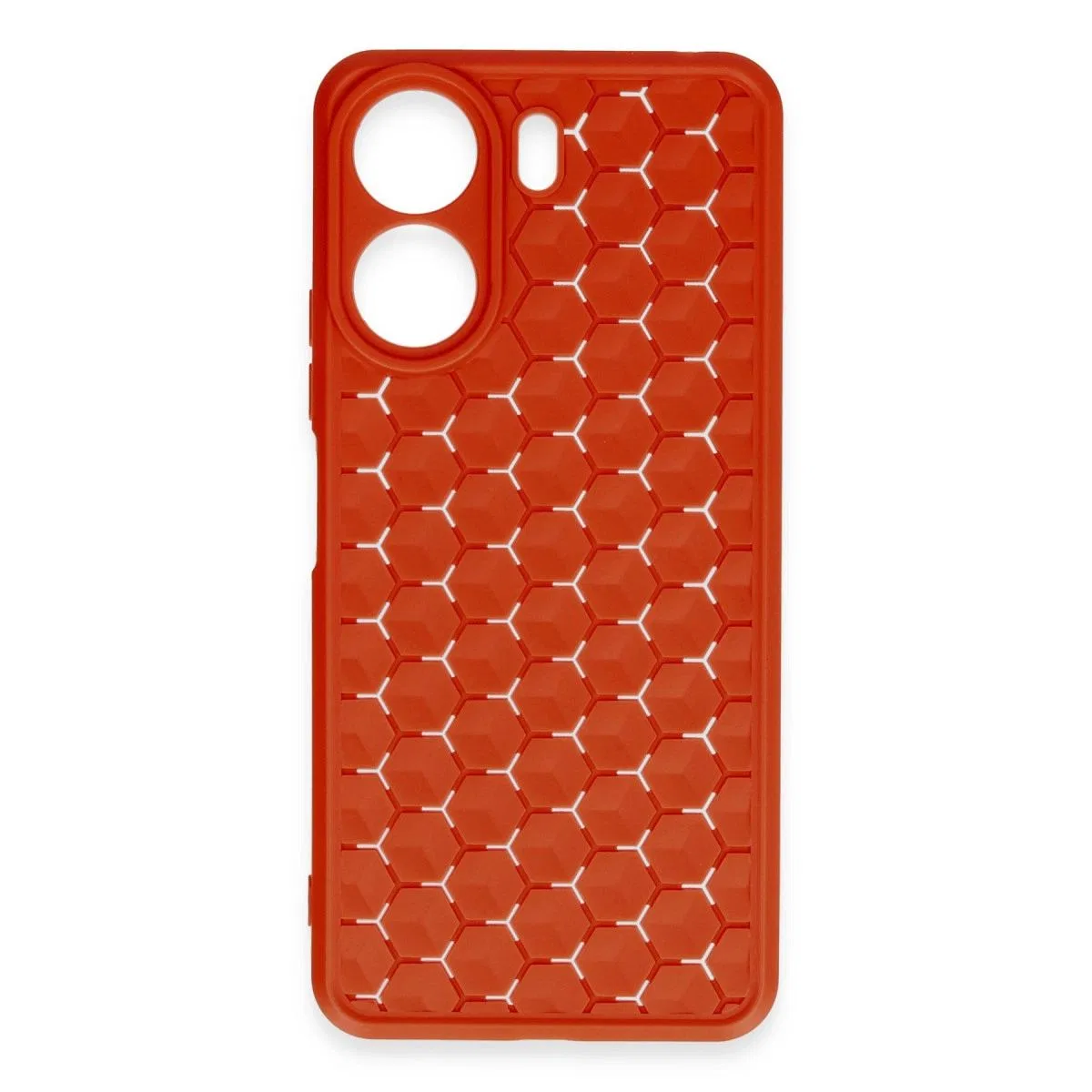 Xiaomi Redmi 13c Kılıf Petek Silikon Kapak - Kırmızı görsel 2