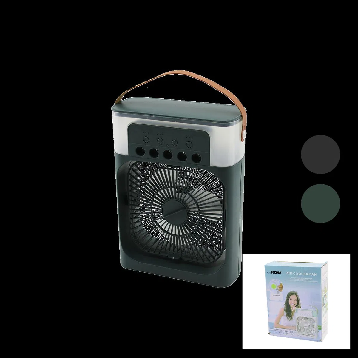USB Masaüstü Ultrasonik Hava Nemlendirici Fan 360° Gece Lambası - 3 Kademe görsel 2