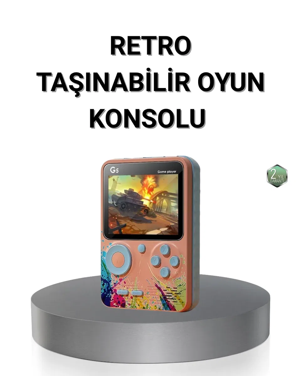 Retro Taşınabilir Oyun Konsolu 500 Klasik Oyunlu, 3. 0 İnç Renkli Ekran