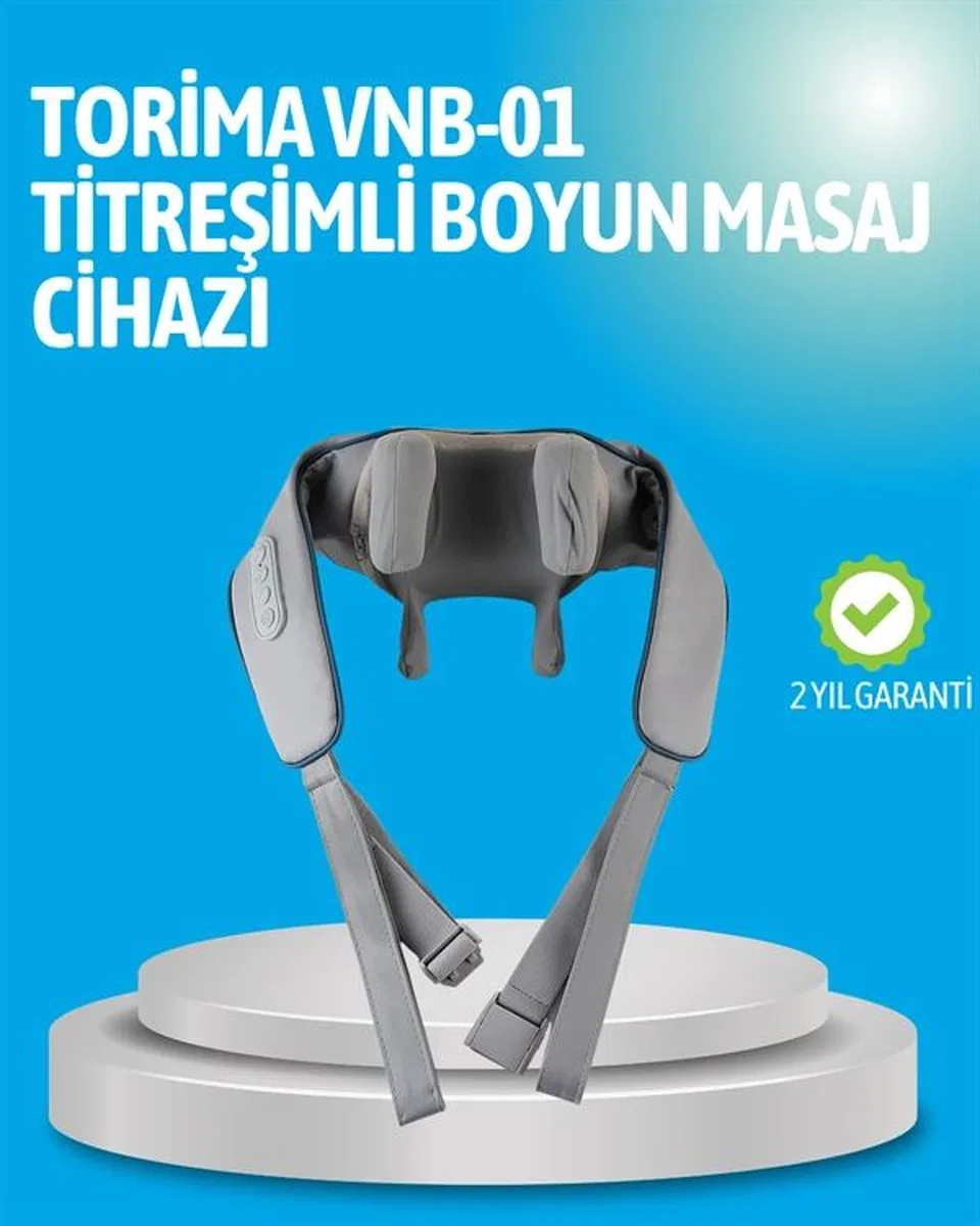 Vnb-01 Titreşimli Boyun Masaj Aleti Gri Renk