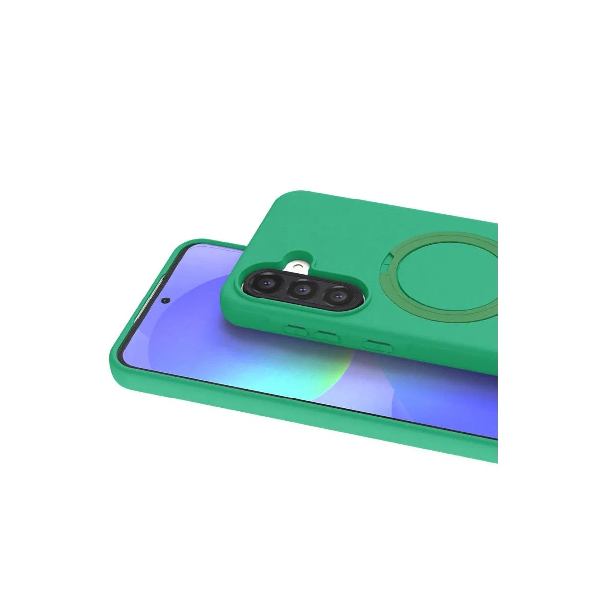 Samsung Galaxy A37 5g Regal Magsafe Standlı Kapak - Yeşil görsel 2