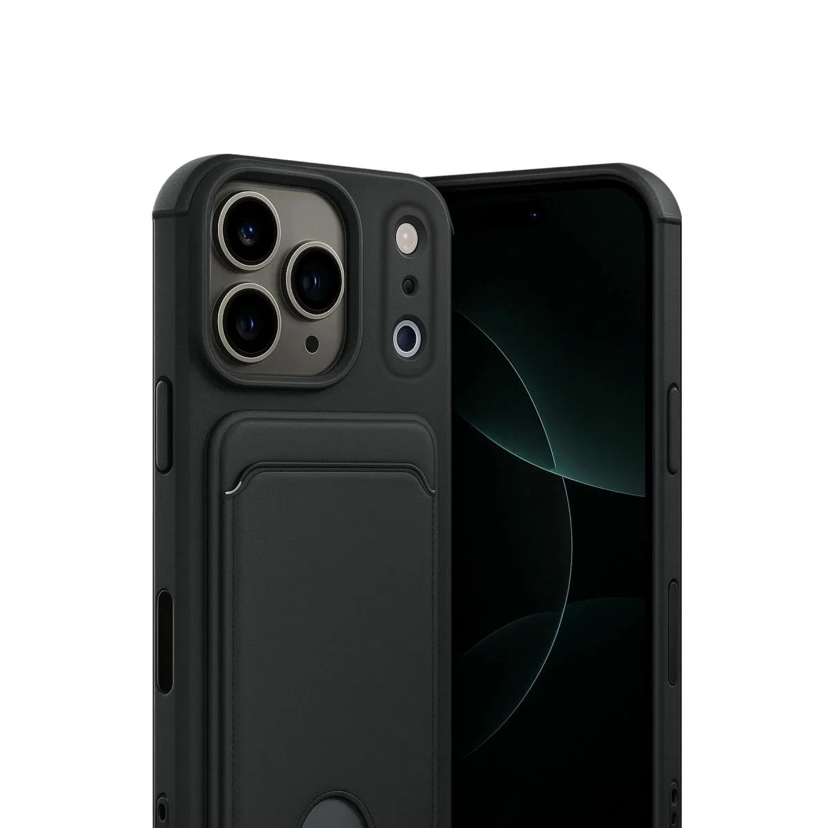Apple İphone 17 Pro Kelvin Kartvizitli Silikon - Siyah görsel 2