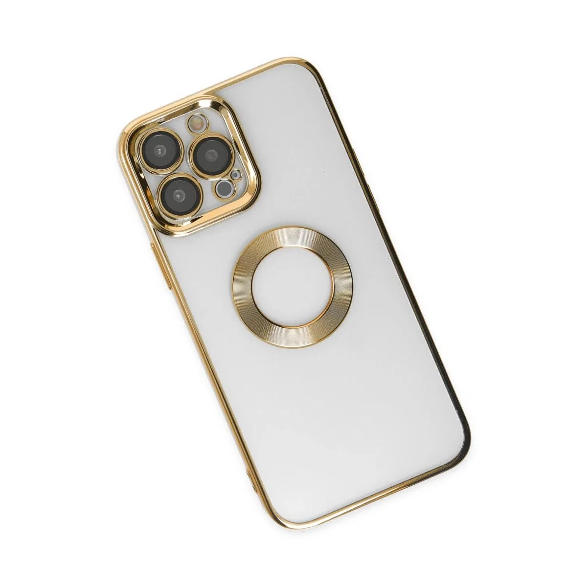 Apple İphone 14 Pro Max Kılıf Slot Silikon - Gold görsel 3