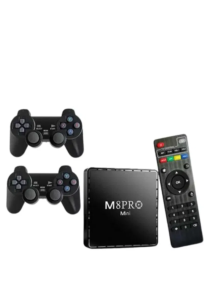M8 PRO Mini 2. 4G 10K ultra HD 64 GB TV BOX Android TV GAME BOX 2 Adet Oyun Konsolu görsel 4
