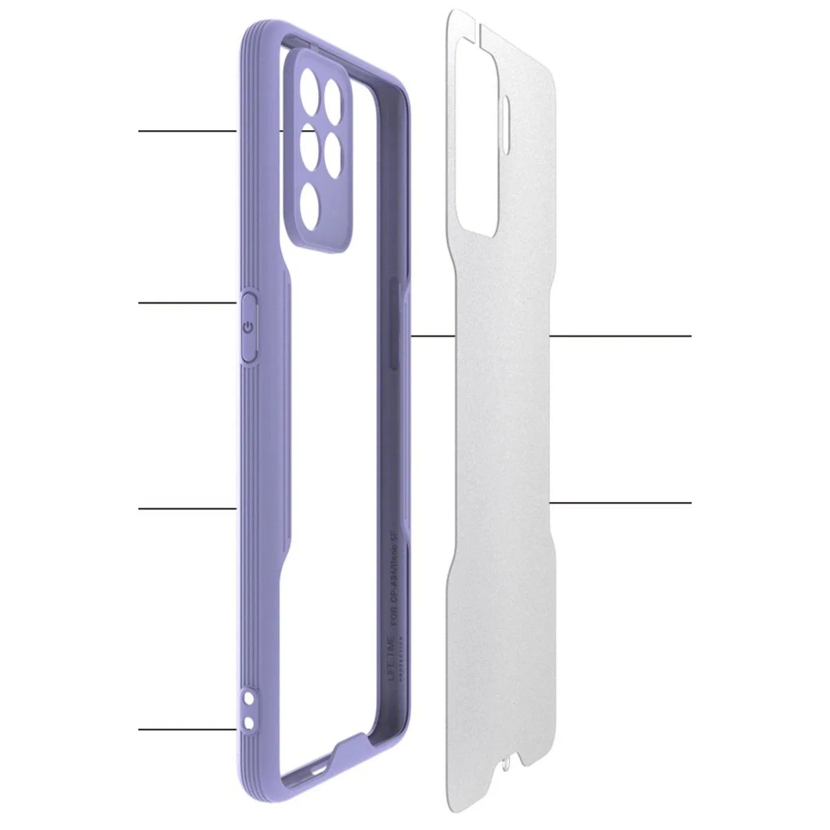 Oppo Reno 5 Lite Kılıf Platin Silikon - Sarı görsel 3