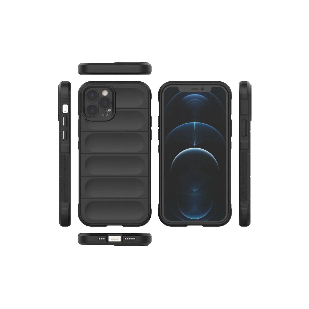 Apple İphone 12 Pro Kılıf Optimum Silikon - Siyah görsel 3