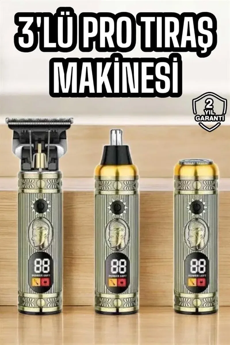 Yeni Nesil Tıraş Makinesi Pro 3 Başlıklı Dijital Göstergeli görsel 2