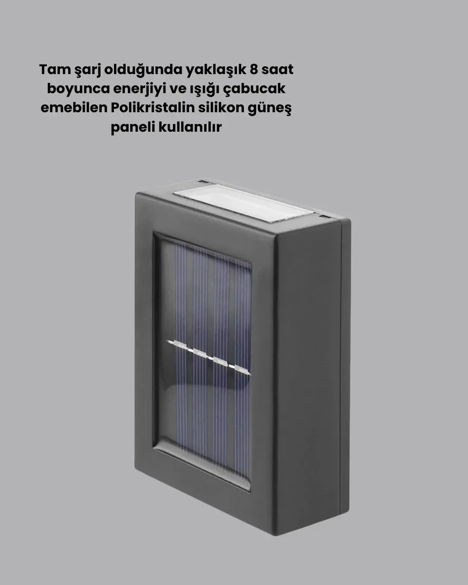 Şeffaf Abajurlu Duvar Tipi Solar IşıkYeni Nesil görsel 4