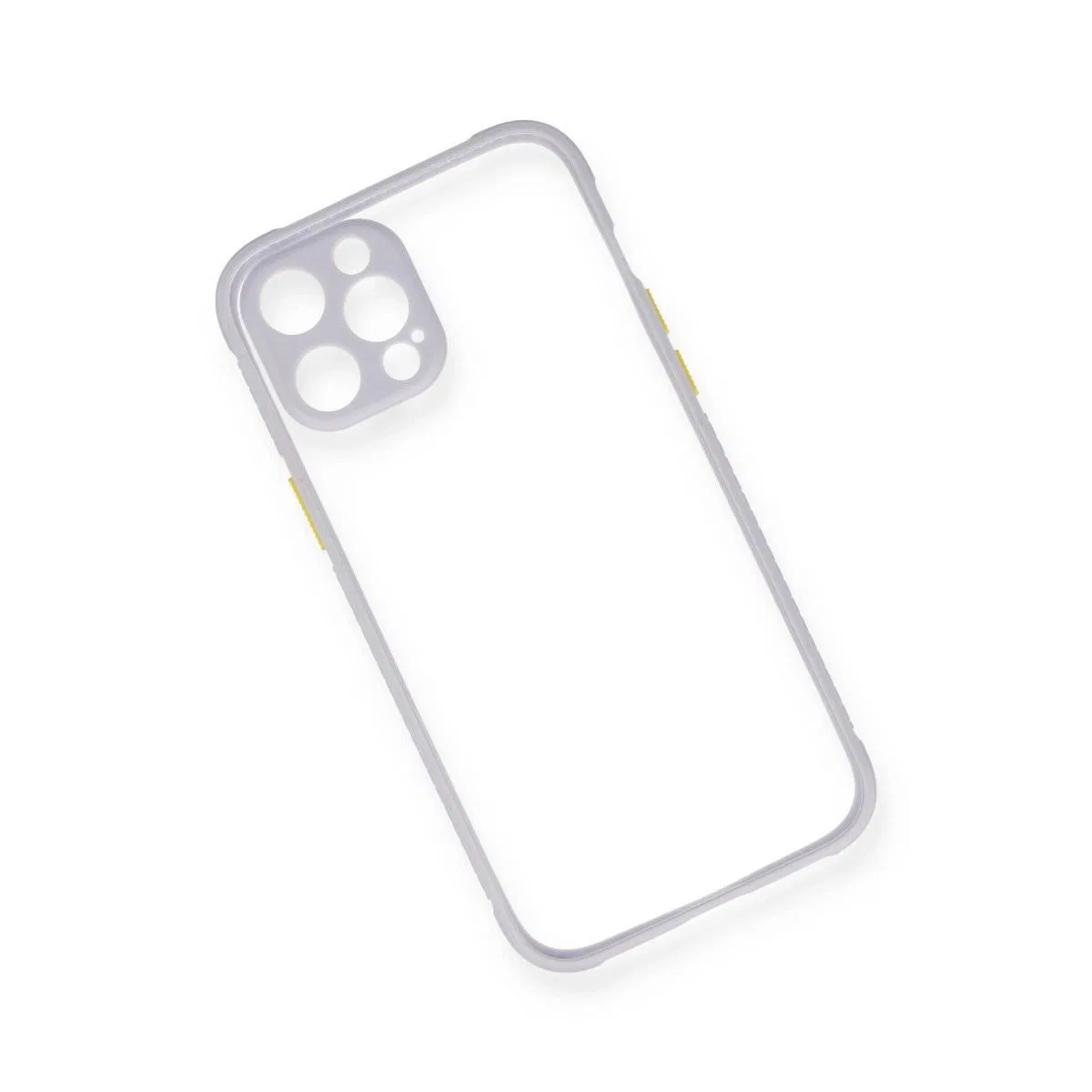 Apple İphone 12 Kılıf Miami Şeffaf Silikon - Lila görsel 3