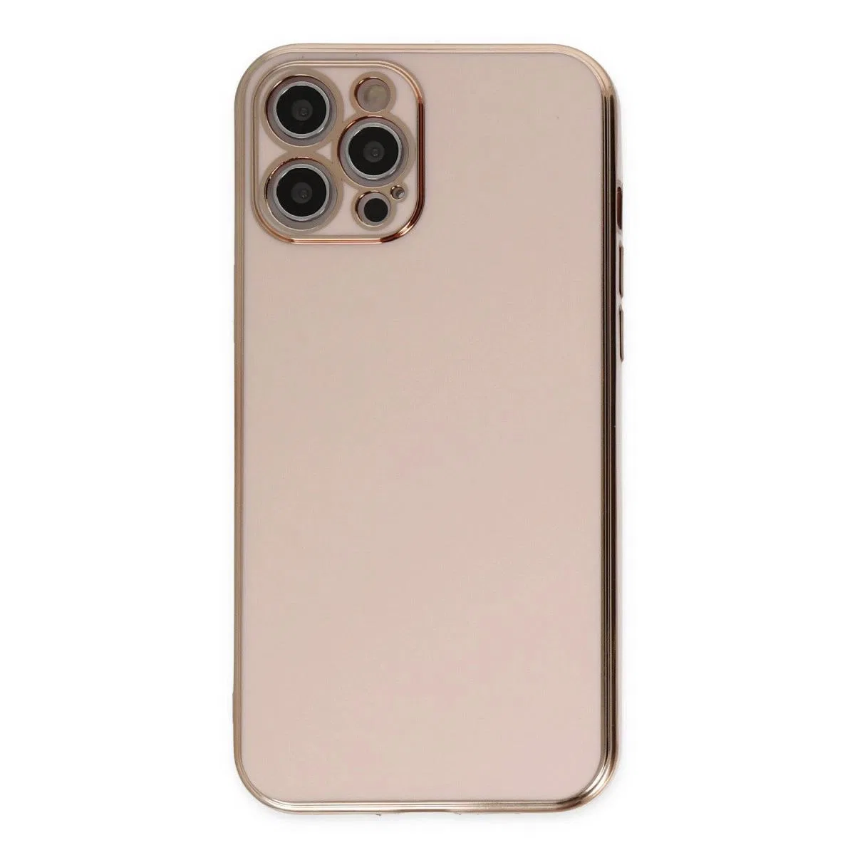 Apple İphone 12 Pro Max Kılıf Volet Silikon - Pembe görsel 2