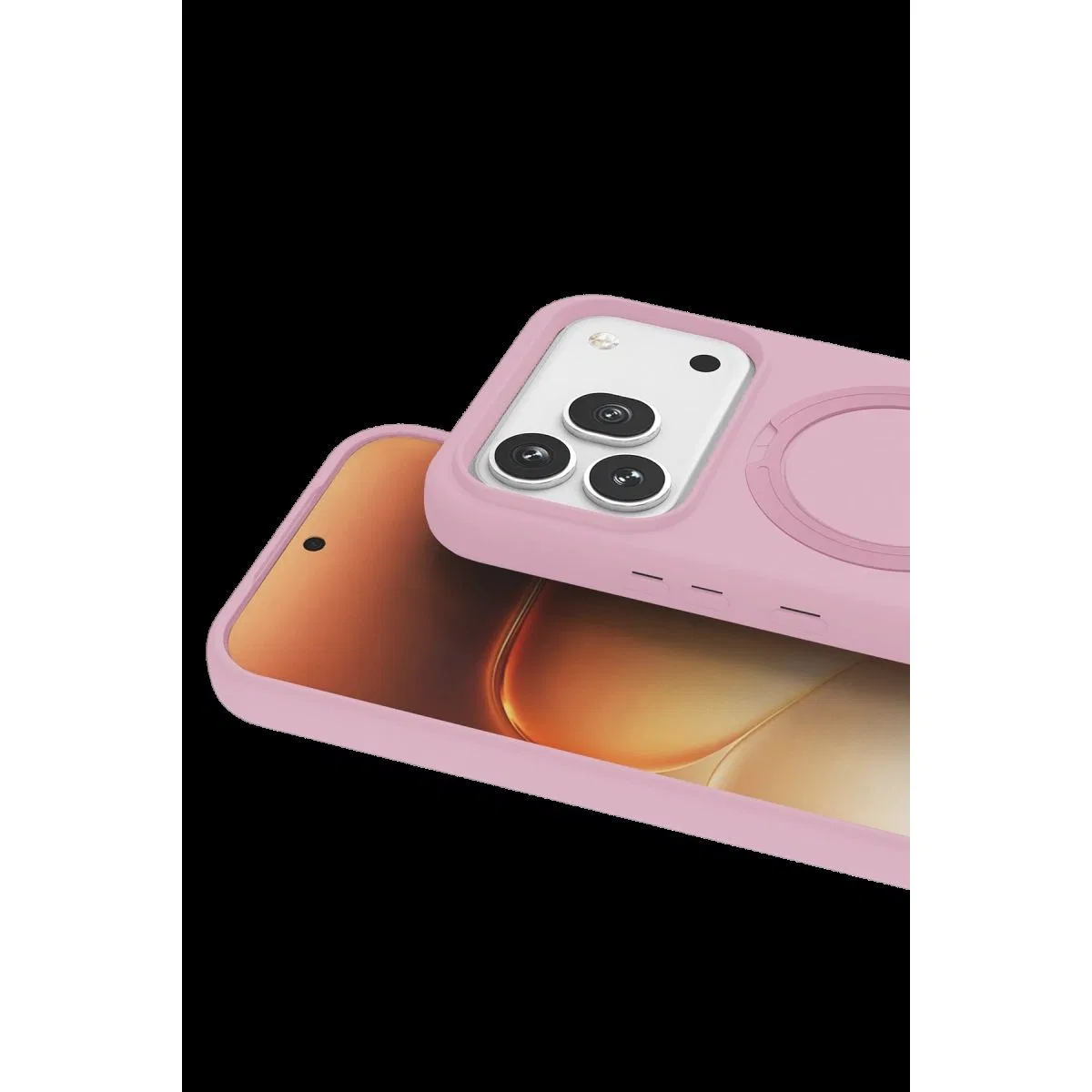 Huawei Honor 600 Regal Magsafe Standlı Kapak - Açık Pembe görsel 2