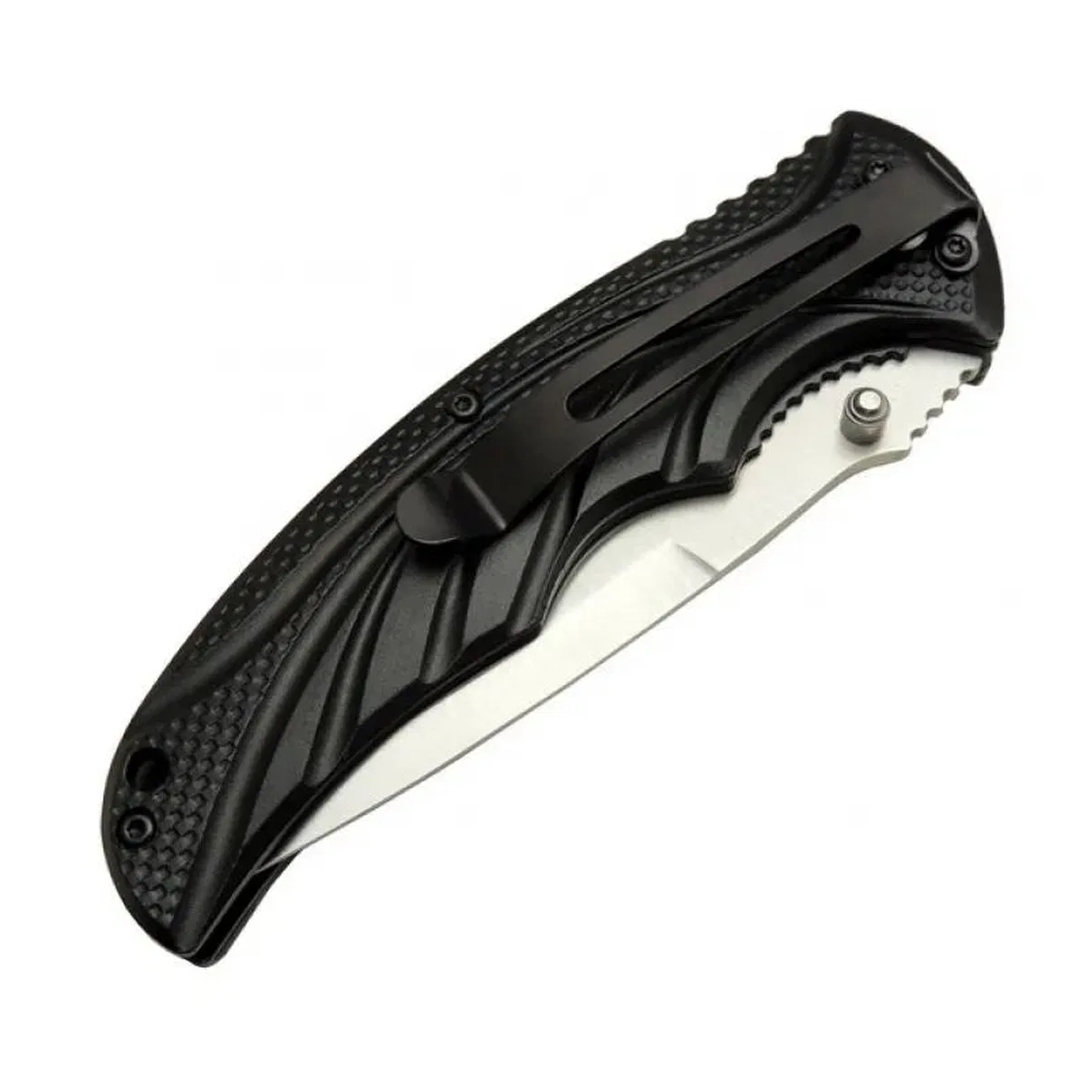 Handsome 453 Yeşil Kamp Çakı 21, 5cm - Yarı Otomatik, Kemerlikli