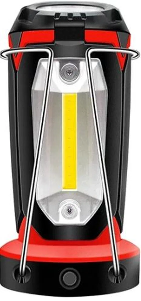 P-8801 Şarjlı Katlanabilir 3xcob Led+ 3w Led Çok Fonksiyonlu Kamp Feneri görsel 5
