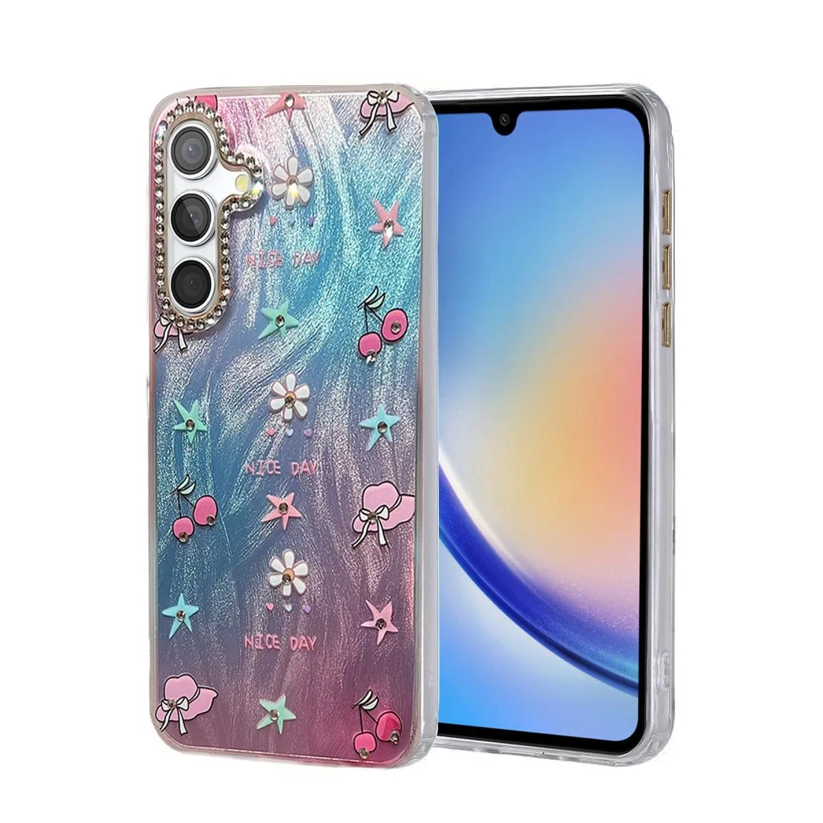 Samsung Galaxy A34 5g Kılıf Blade Aynalı Desenli Kapak - Desen 4