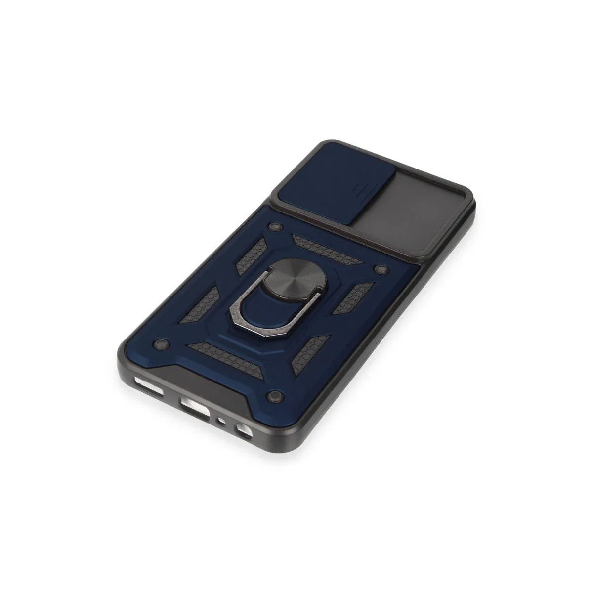 Samsung Galaxy M14 5g Kılıf Pars Lens Yüzüklü Silikon - Lacivert görsel 5