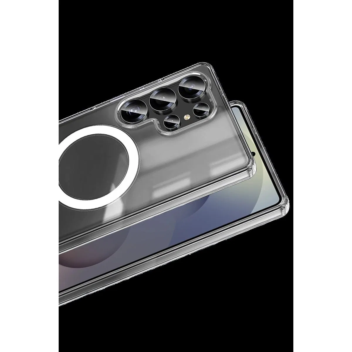 Samsung Galaxy S26 Ultra Magneticsafe Şeffaf Silikon - Şeffaf görsel 2