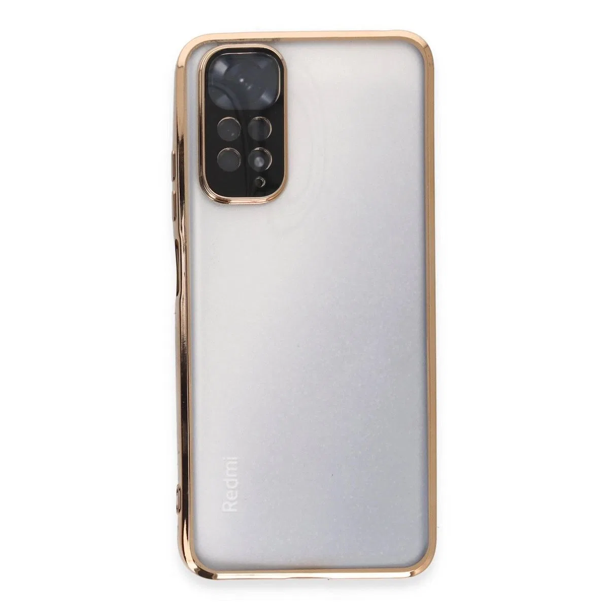 Xiaomi Redmi Note 11 Kılıf Razer Lensli Silikon - Gold görsel 2