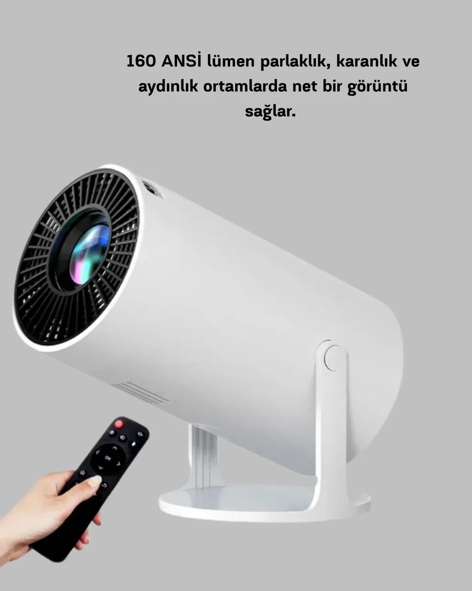 Kablosuz Bağlantılı Full HD Ev Sinema Projeksiyonu 160 ANSI Lümen görsel 3