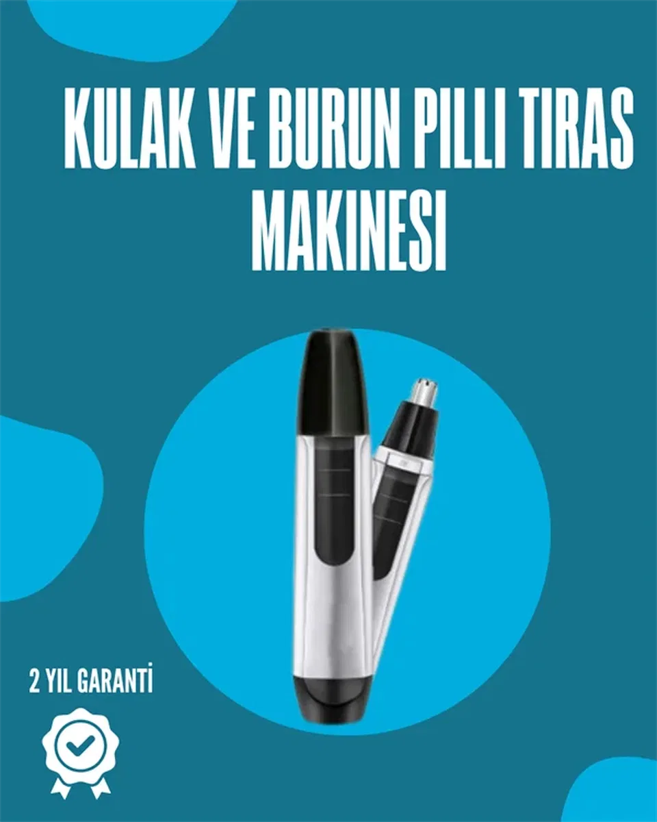 Pil ile Çalışan Kulak, Burun ve Kaş Tımar Cihazı