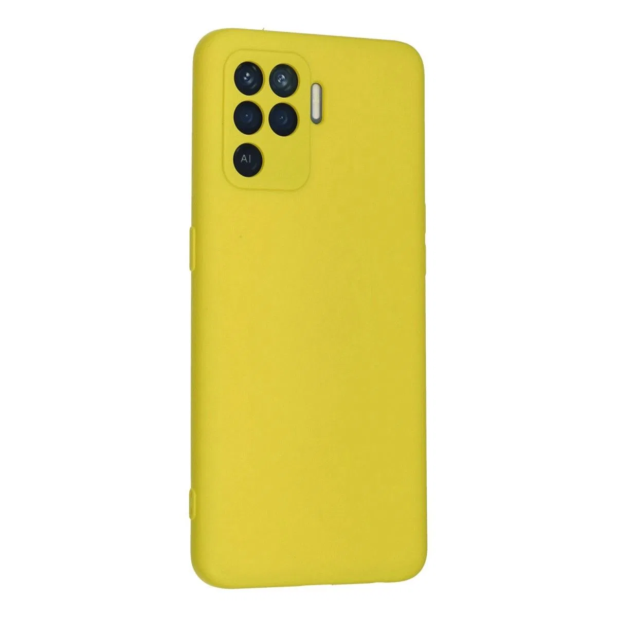Oppo Reno 5 Lite Kılıf Nano İçi Kadife Silikon - Sarı görsel 2