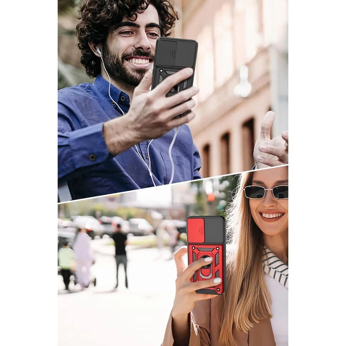 Samsung Galaxy S22 Kılıf Pars Lens Yüzüklü Silikon - Yeşil görsel 3