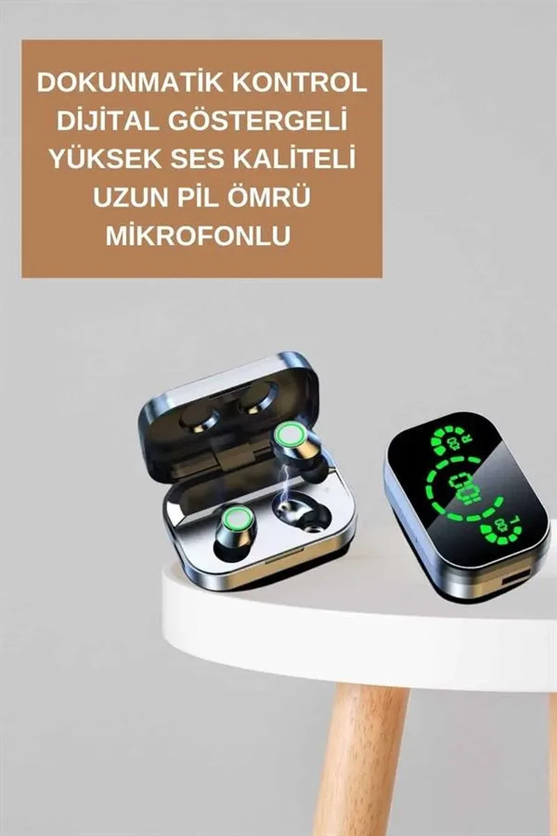 Dokunmatik Akıllı Saat Yeni Nesil Kulaklık Kampanyası ANC Özelliği Yüksek Ses Kaliteli görsel 5