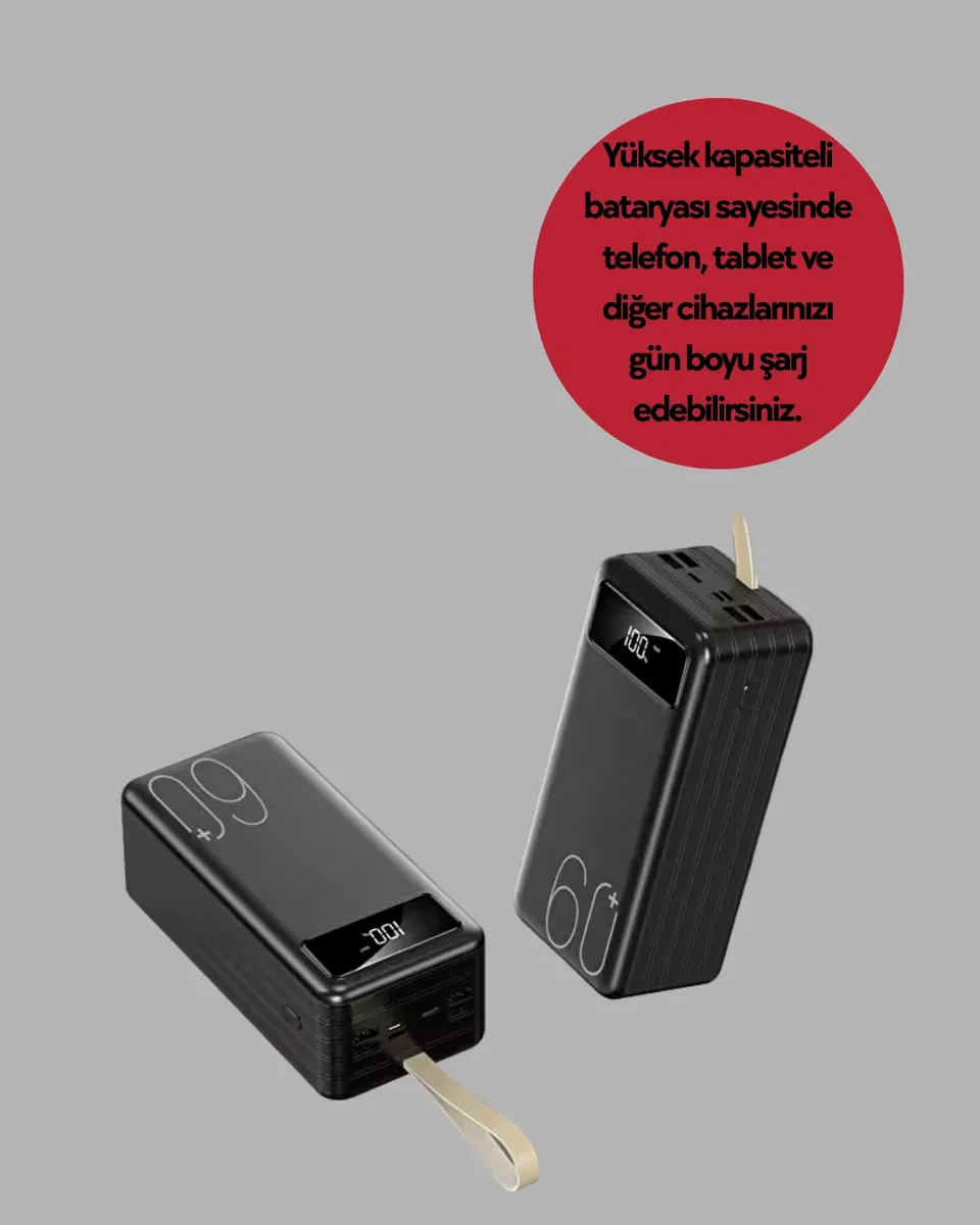 4 Çıkışlı Hızlı Şarj Destekli Powerbank Yeni Nesil görsel 2