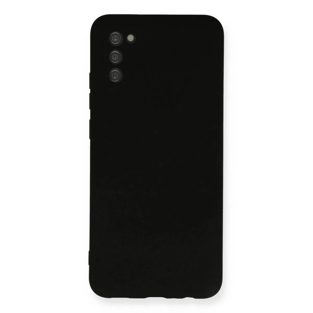 Samsung Galaxy A03s Kılıf Nano İçi Kadife Silikon - Siyah