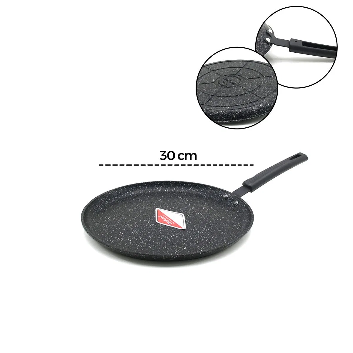 30 cm Döküm Krep Tava görsel 2