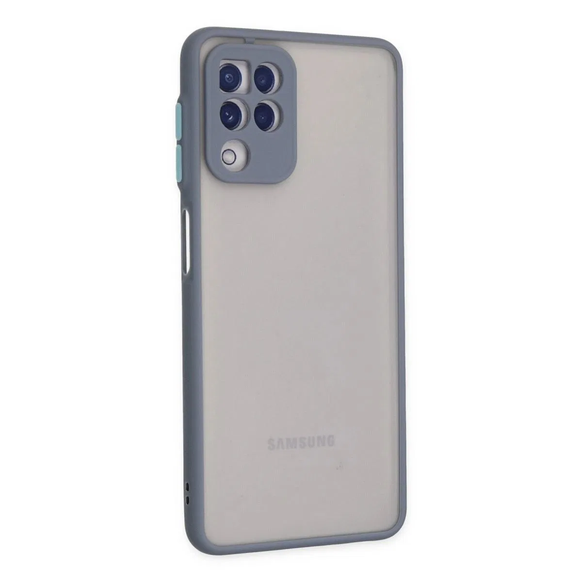 Samsung Galaxy A22 Kılıf Montreal Silikon Kapak - Gri görsel 2