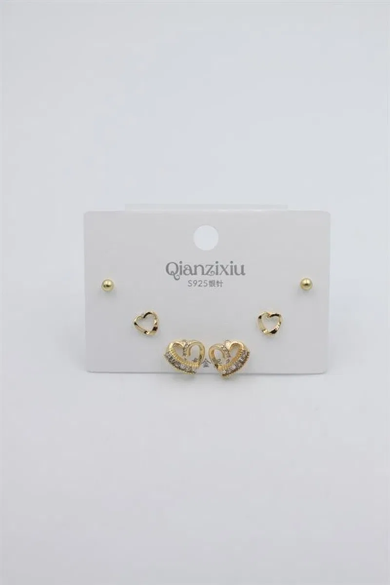 Çoklu Set Küpe - Altın görsel 2