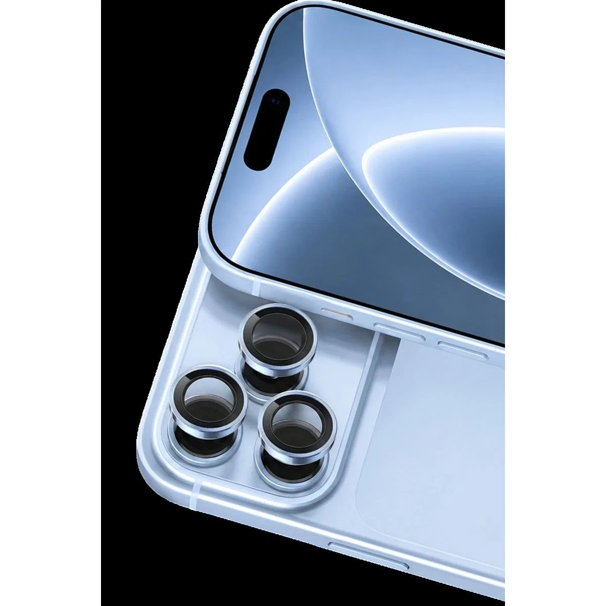 Newface Apple İphone 18 Pro Raze Metal Kamera Lens - Açık Mavi görsel 2
