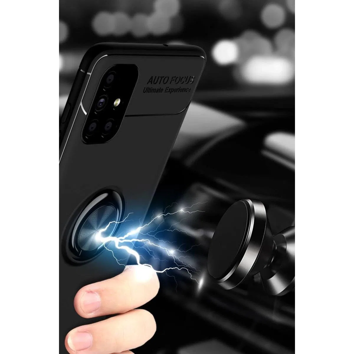 Samsung Galaxy M51 Kılıf Range Yüzüklü Silikon - Mavi görsel 4