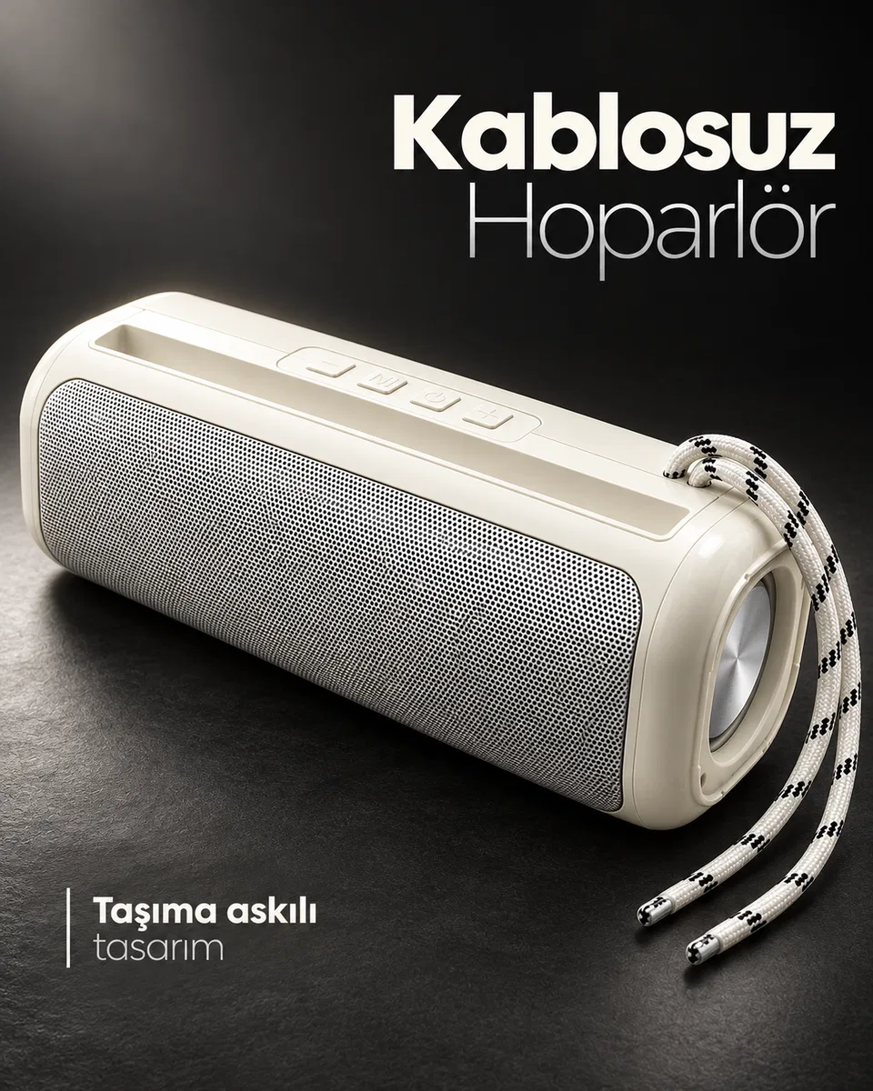 Güçlü Bas Sesli Kablosuz Bluetooth Hoparlör RGB Aydınlatmalı Stereo Müzik Sistemi