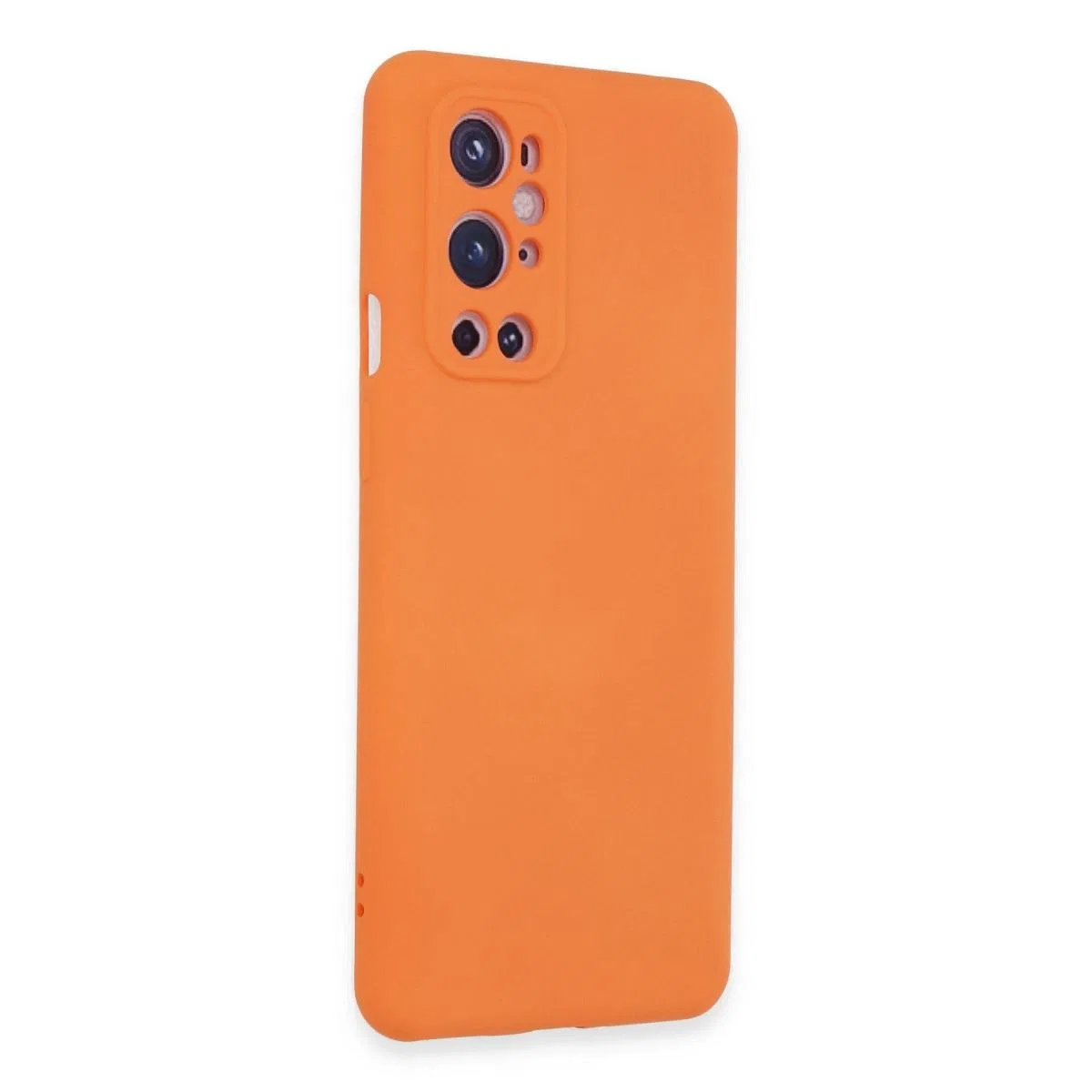 One Plus 9 Pro Kılıf Nano İçi Kadife Silikon - Turuncu görsel 2