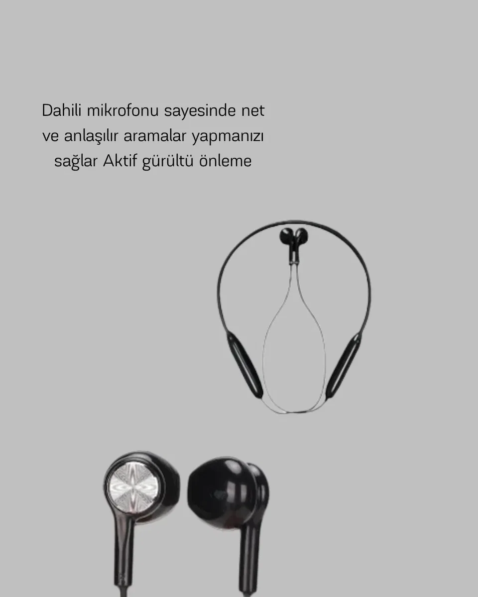 ANC Özellikli Kablosuz Bluetooth Kulaklık – Gürültü Engelleme, Eller Serbest Arama görsel 5