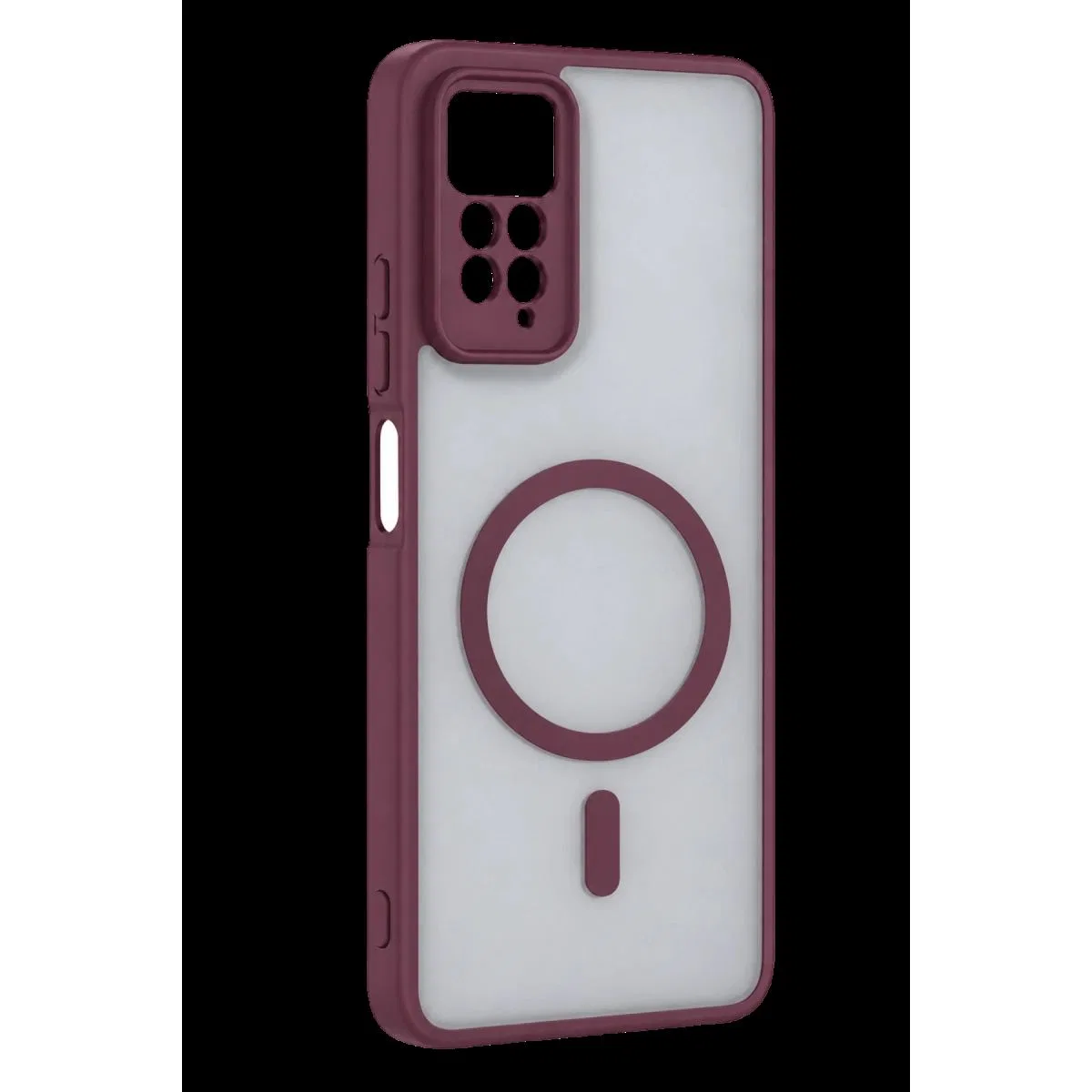 Xiaomi Redmi Note 11 Pro Loji Magsafe Kapak - Bordo