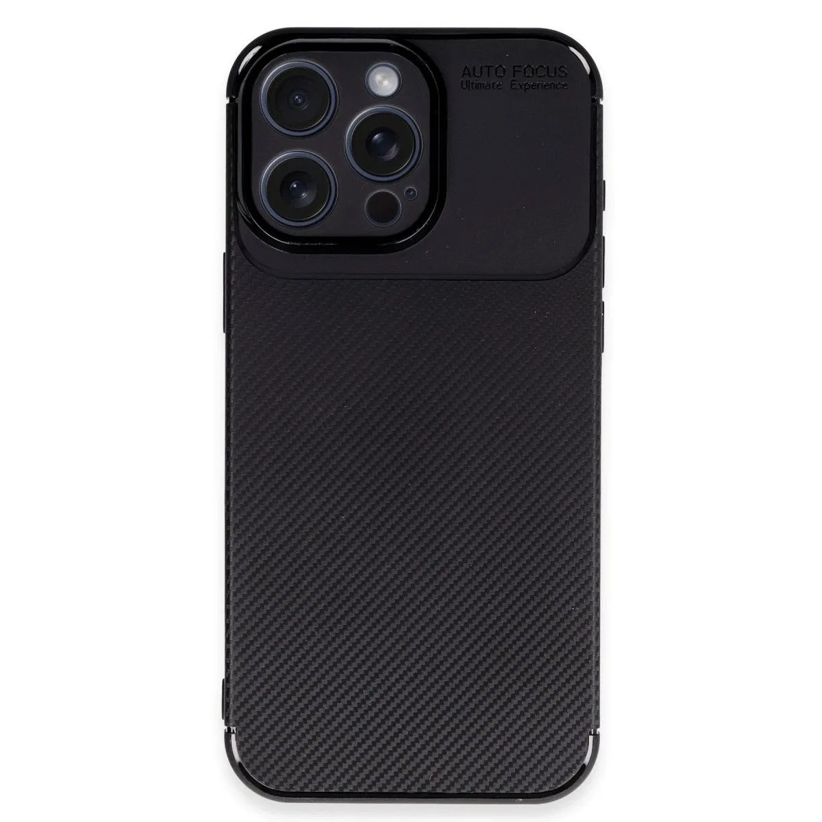 Apple İphone 16 Pro Max Kılıf Auto Focus Karbon Kapak - Siyah görsel 4