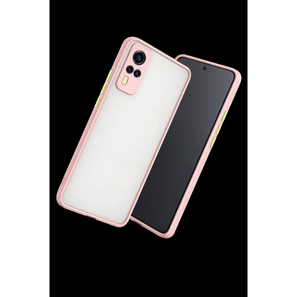 Vivo Y53s Kılıf Montreal Silikon Kapak - Pembe görsel 3