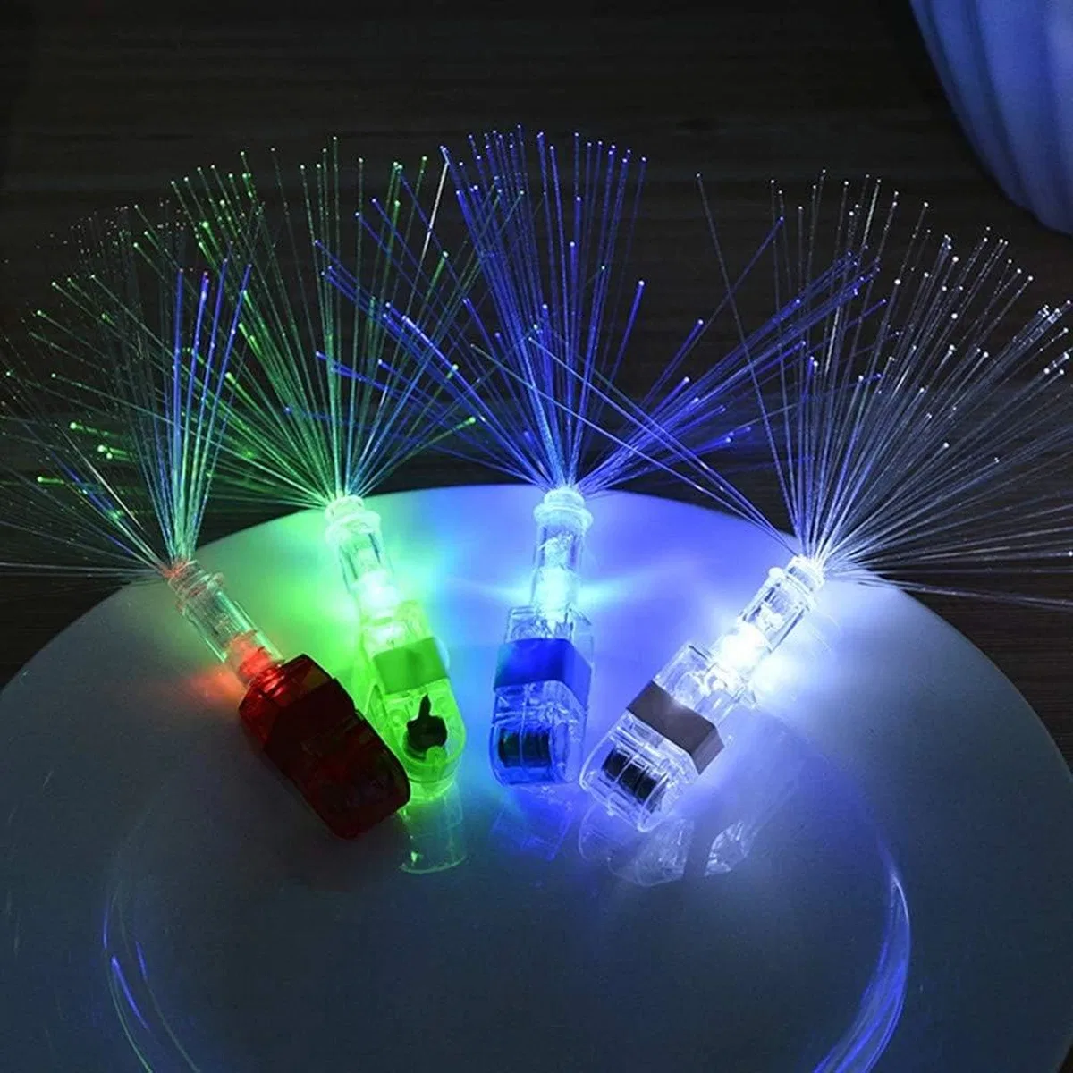 Led Işıklı Renkli Püsküllü Parmak Işığı 4 Renk 4 Adet görsel 3