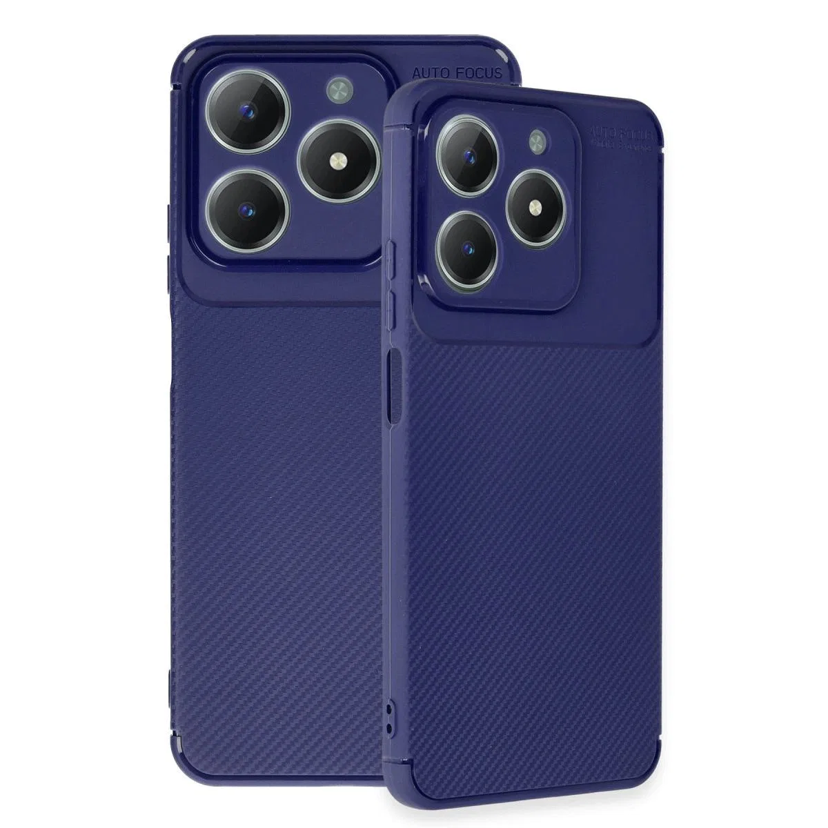 Realme C61 Kılıf Auto Focus Karbon Kapak - Lacivert görsel 3