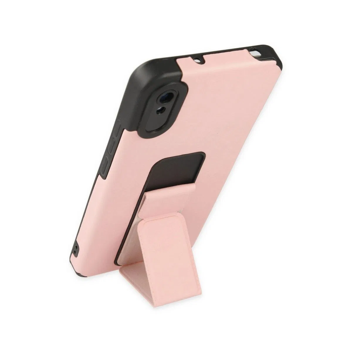 Xiaomi Redmi 9a Kılıf Mega Standlı Silikon - Pudra görsel 3