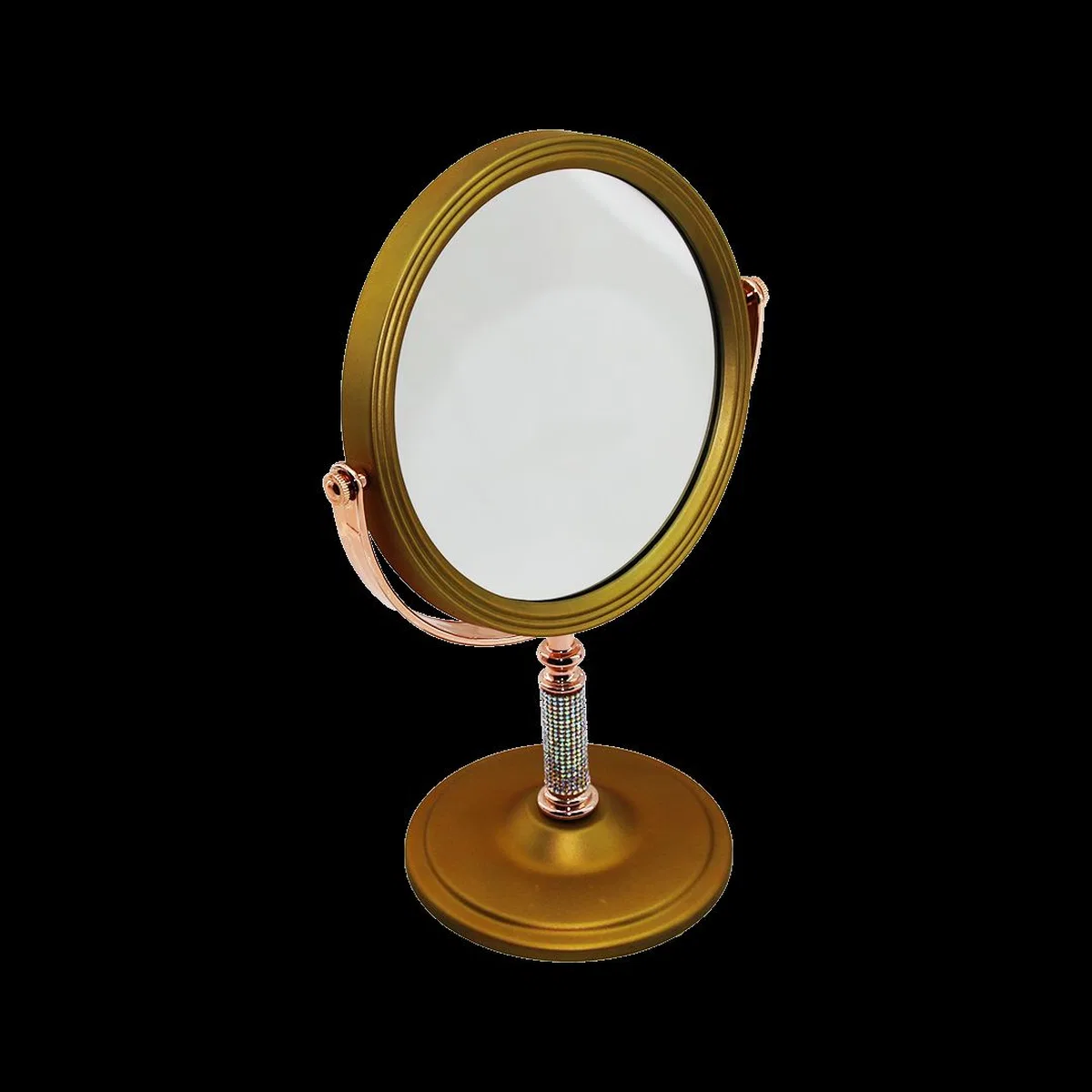 Makyaj Aynası 17. 5 cm Çift Taraflı Bronz-Gümüş görsel 2