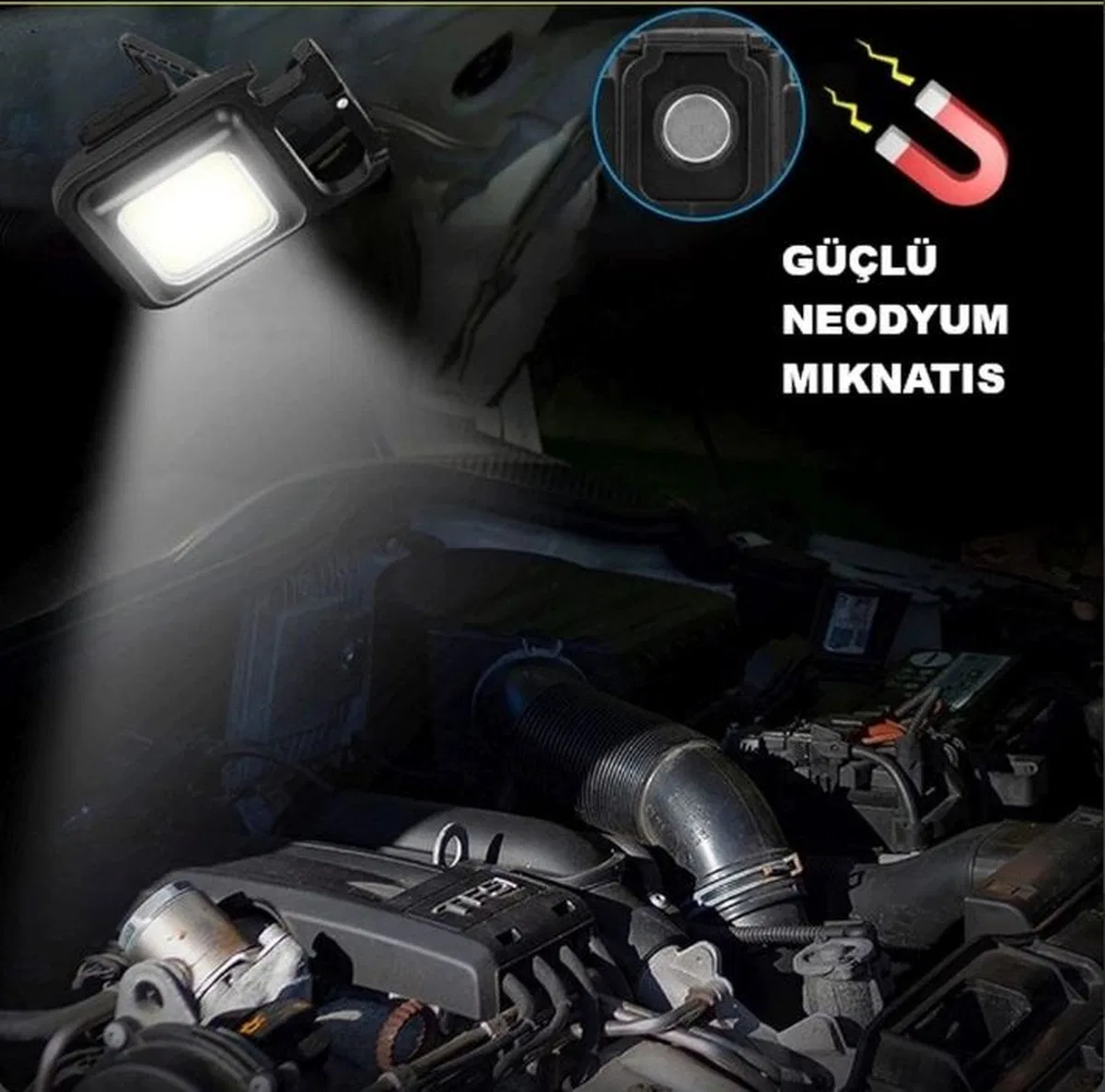 Led Işıklı Flash Özellikli 4 Modlu Anahtarlık El Feneri görsel 4