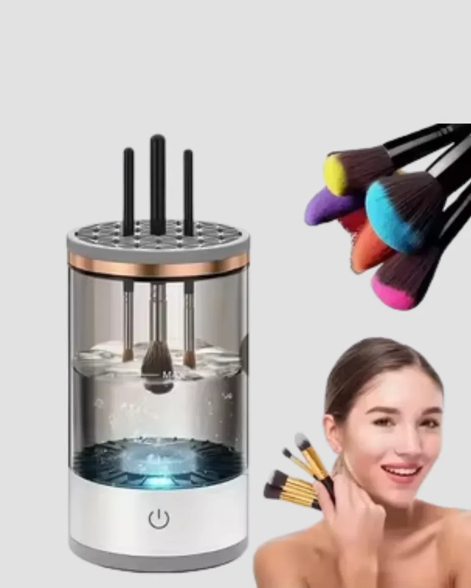 USB Şarjlı Kompakt Makyaj Fırçası Temizleme Makinesi görsel 5