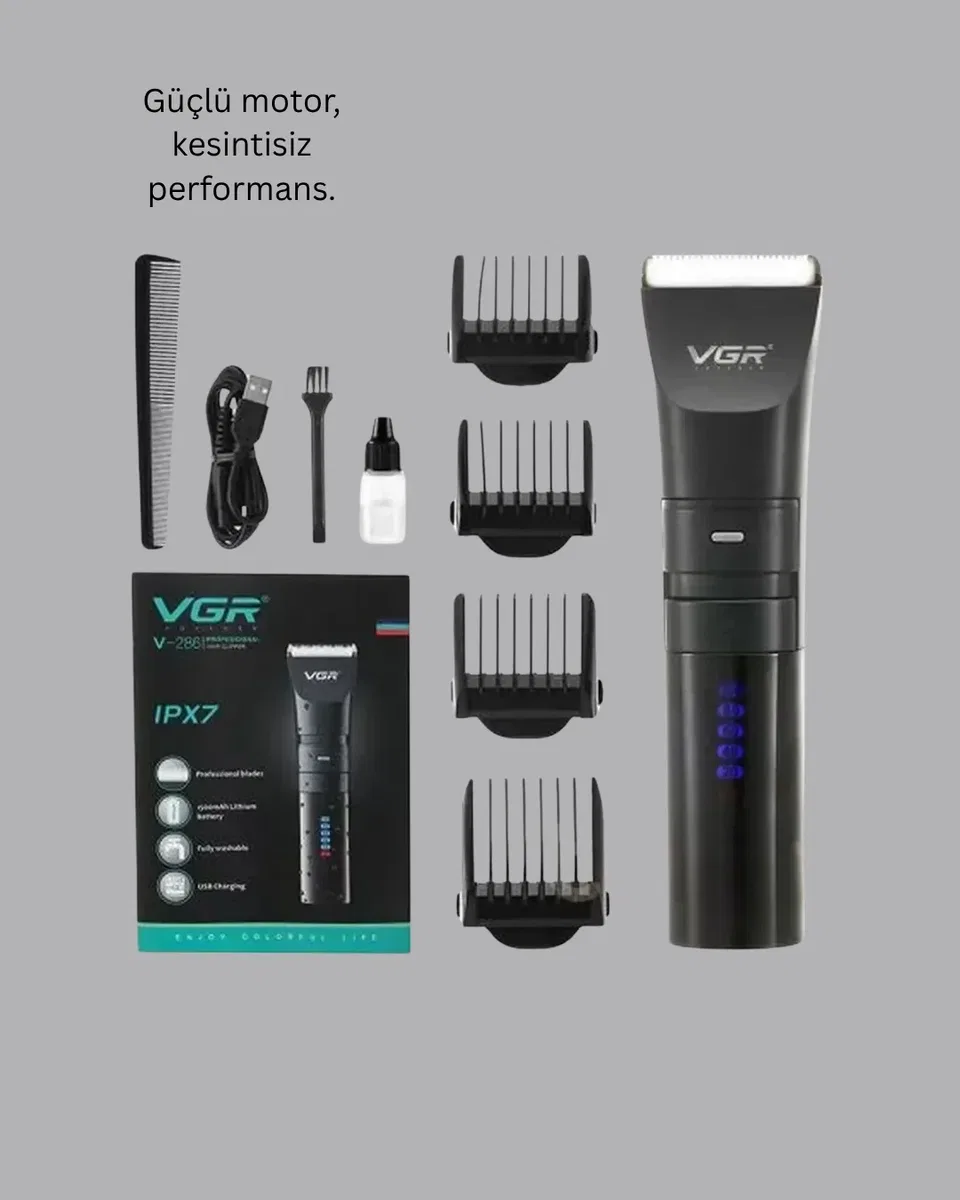 V-286 Profesyonel Şarjlı Tıraş Makinesi görsel 5