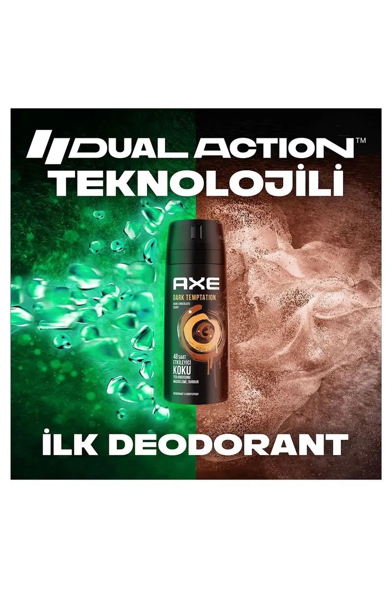 2 Adet Axe Dark Temptatıon Bay Parfüm Kofre 150 ml görsel 5